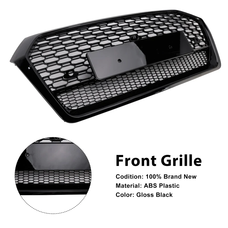 Calandre Nid d'Abeille Style RSQ5 Audi Q5 SQ5 2018-2020 Noir