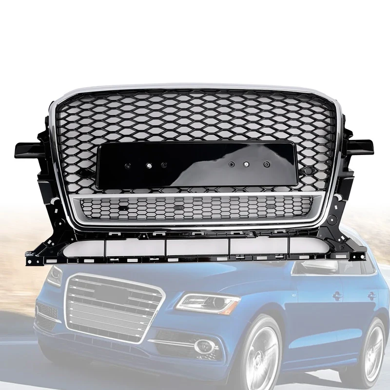 Grille Pare-Chocs Nid d'Abeille Chrome Noir Audi Q5 2013-2017