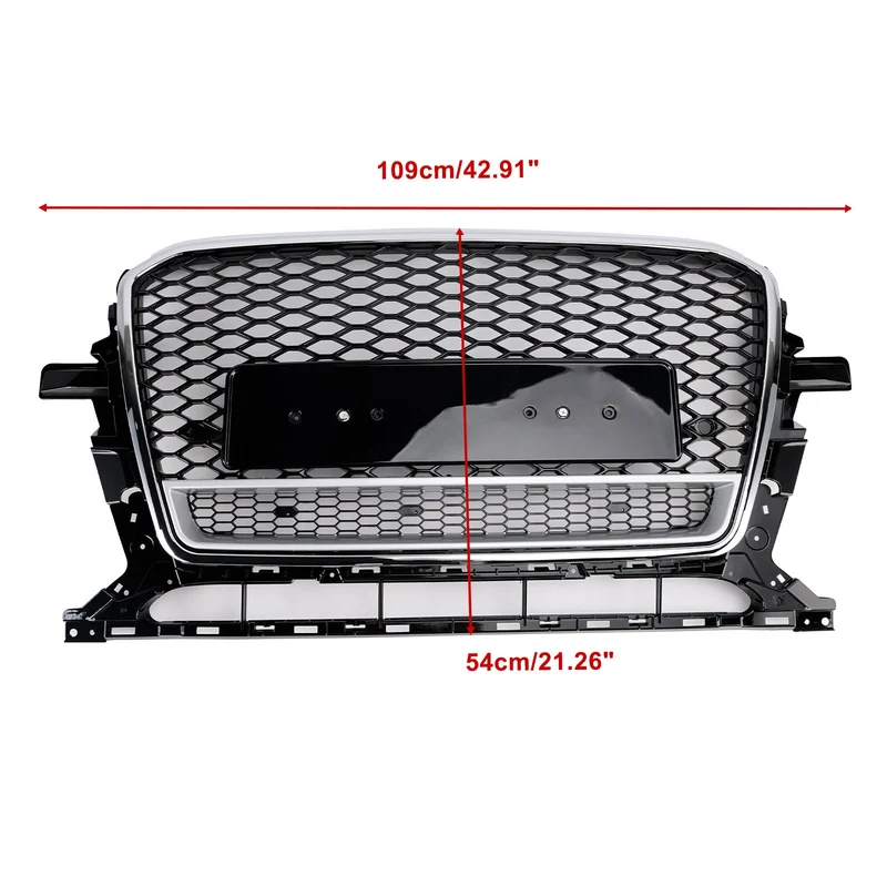 Grille Pare-Chocs Nid d'Abeille Chrome Noir Audi Q5 2013-2017