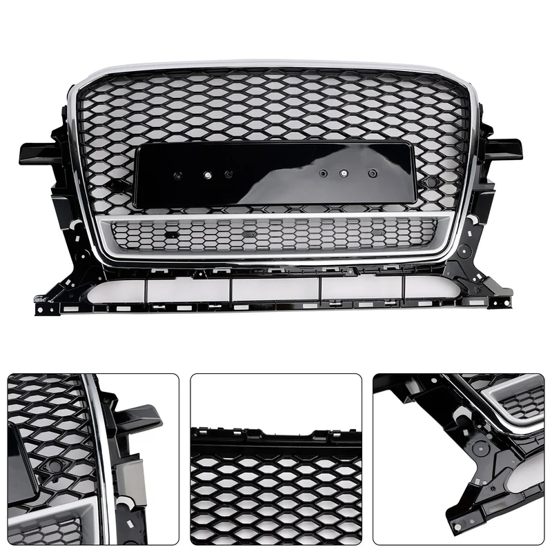 Grille Pare-Chocs Nid d'Abeille Chrome Noir Audi Q5 2013-2017