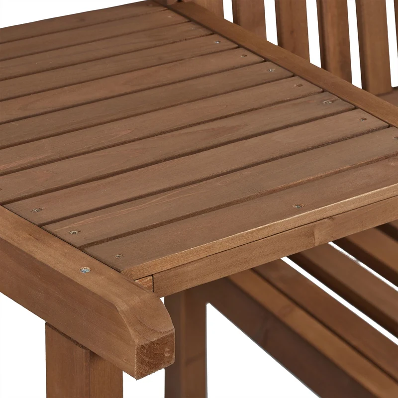 Banc de jardin décoratif et confortable pour 2 personnes 150 x 50 x 80 cm en bois de sapin marron 13_0011306