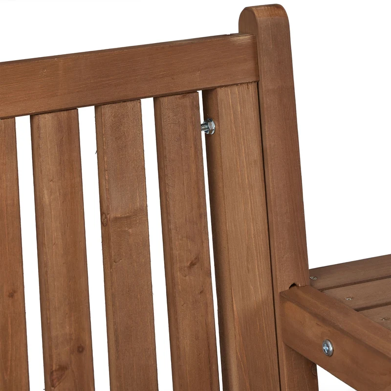 Banc de jardin décoratif et confortable pour 2 personnes 150 x 50 x 80 cm en bois de sapin marron 13_0011306