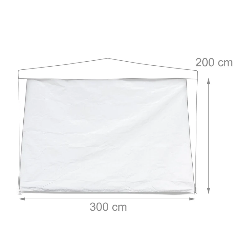 Lot de 3 parois latérales pour pavillon véranda protection intempéries facile à installer en PE gris 13_0013260