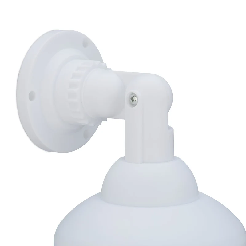 Fausse caméra de surveillance design réaliste sécurité intérieure extérieur 23,5 x 12,5 x 14 cm en plastique blanc 13_0012463