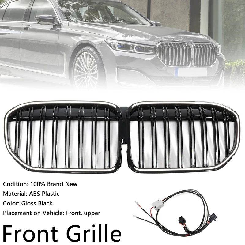Grille BMW Série 7 G11 G12 Noir Brillant 2019-2022 v2