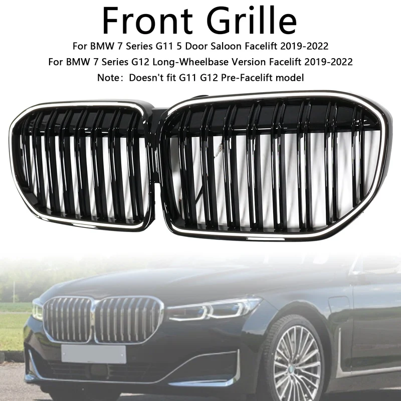 Grille BMW Série 7 G11 G12 Noir Brillant 2019-2022 v2