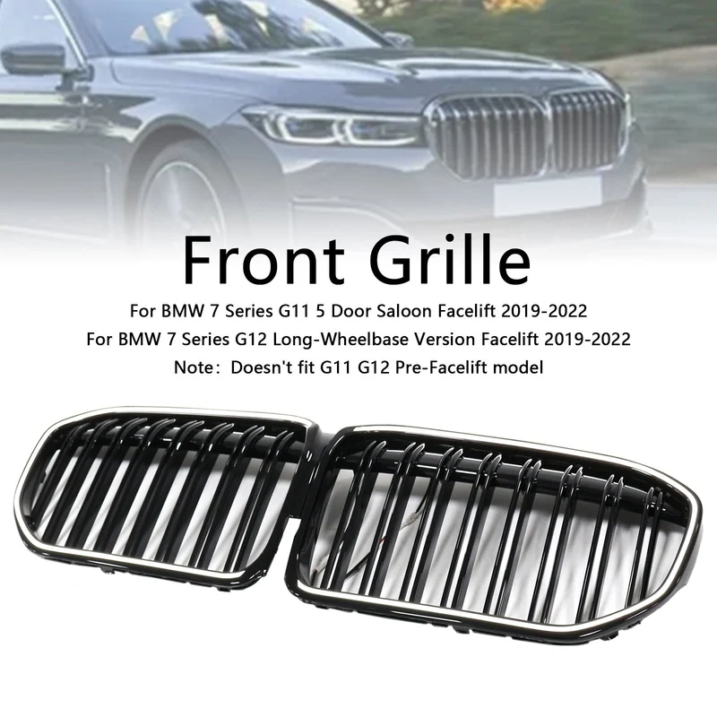 Grille BMW Série 7 G11 G12 Noir Brillant 2019-2022 v2