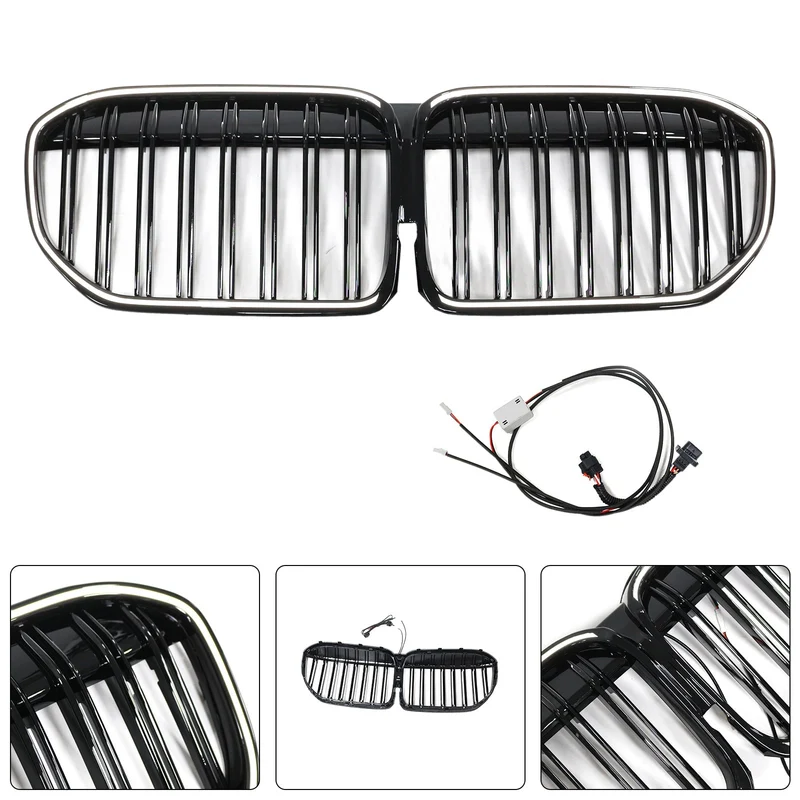 Grille BMW Série 7 G11 G12 Noir Brillant 2019-2022 v2