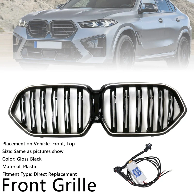 Grille BMW X6 G06 M60i Double Lamelles Noir 2023-2025