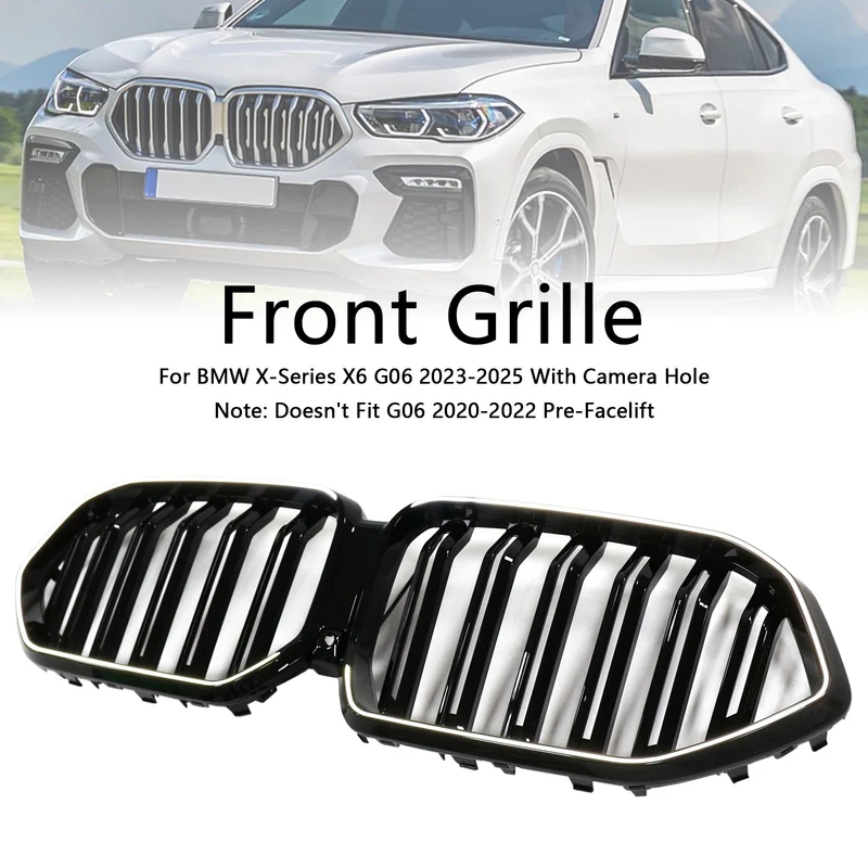 Grille BMW X6 G06 M60i Double Lamelles Noir 2023-2025