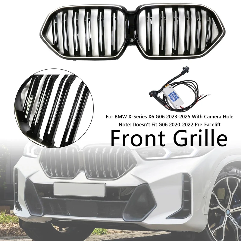 Grille BMW X6 G06 M60i Double Lamelles Noir 2023-2025