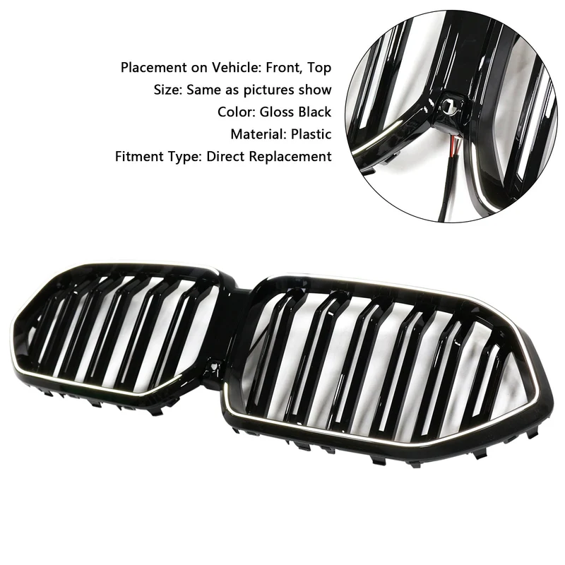 Grille BMW X6 G06 M60i Double Lamelles Noir 2023-2025