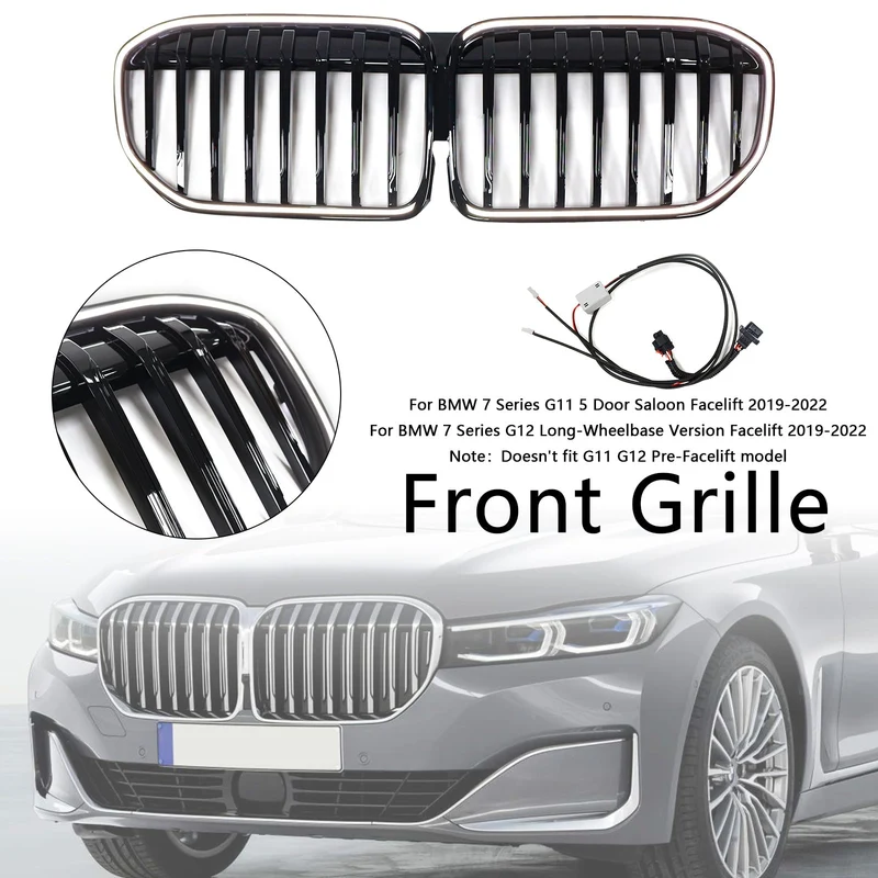 Grille BMW Série 7 G11 G12 Noir Brillant 2019-2022