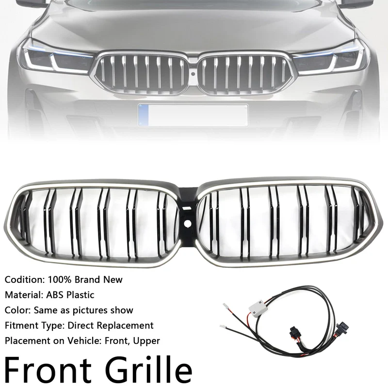 Calandre BMW Série 6 G32 Double Lamelles Noir 2020-2025