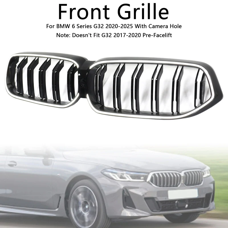 Calandre BMW Série 6 G32 Double Lamelles Noir 2020-2025