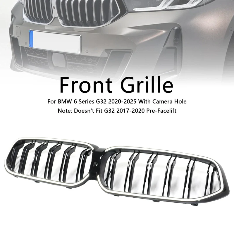 Calandre BMW Série 6 G32 Double Lamelles Noir 2020-2025