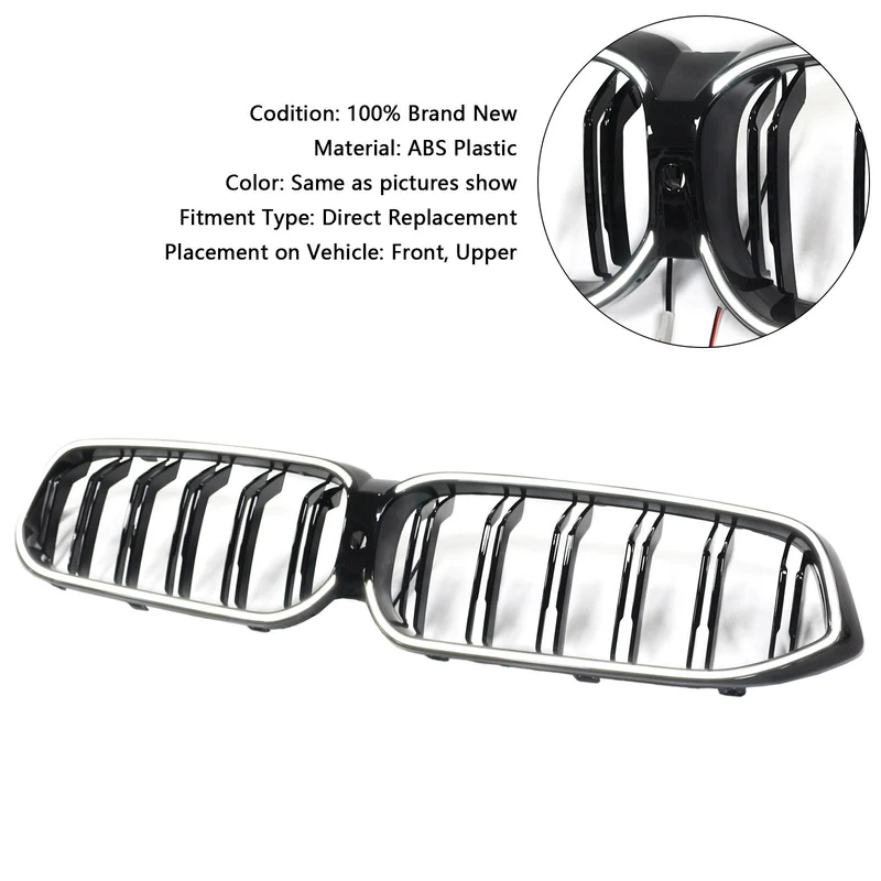 Calandre BMW Série 6 G32 Double Lamelles Noir 2020-2025