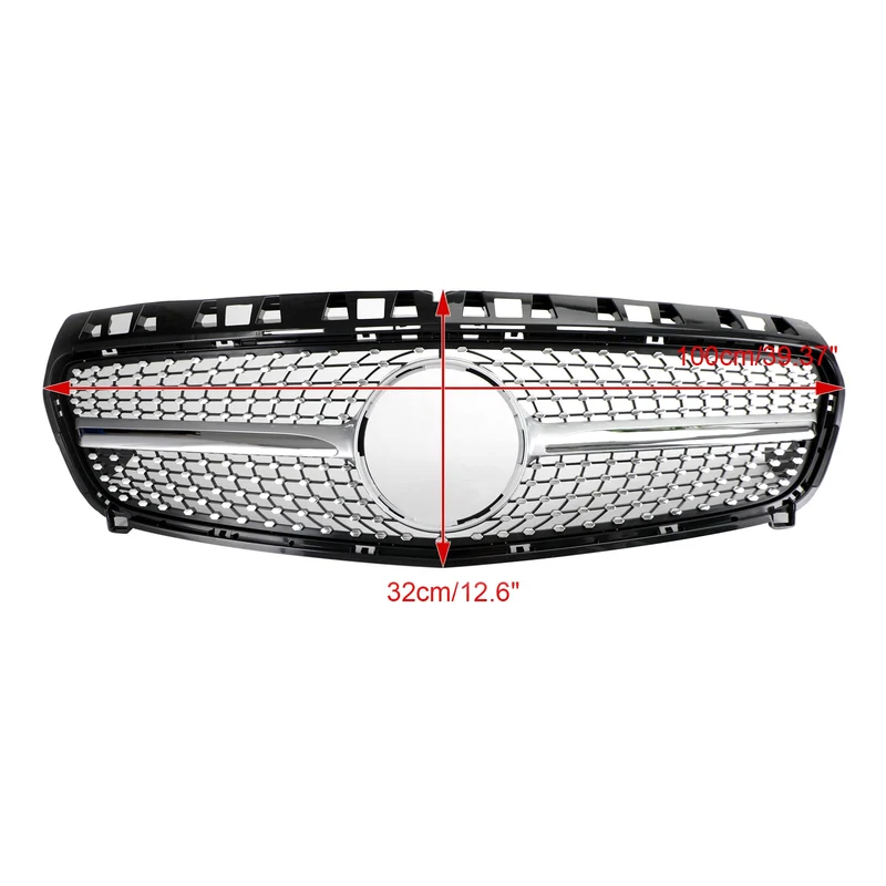 Grille Pare-Chocs Noire Brillante Mercedes Classe A W176 2013-2015