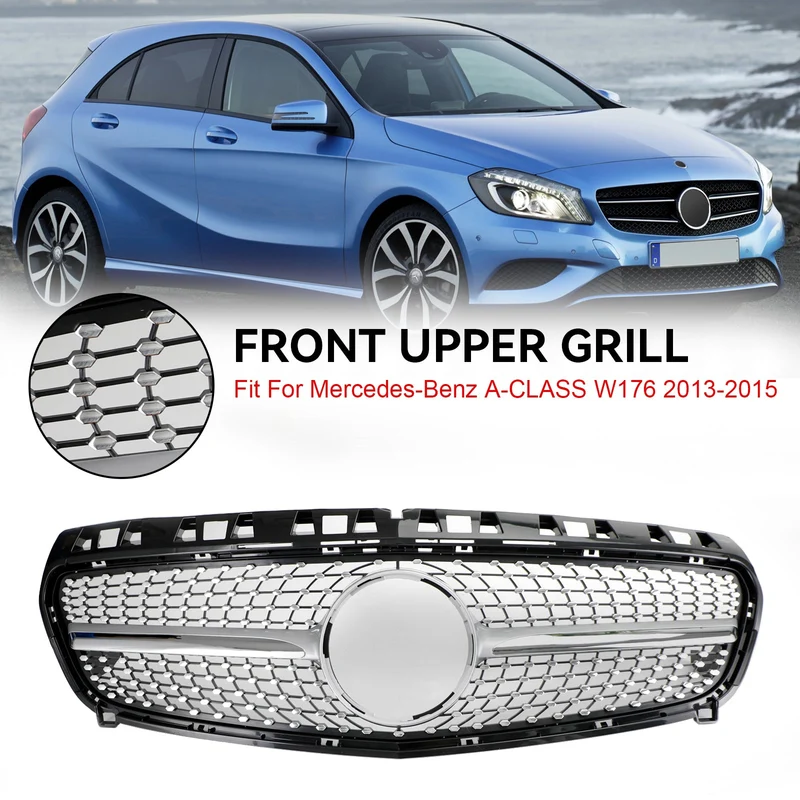 Grille Pare-Chocs Noire Brillante Mercedes Classe A W176 2013-2015