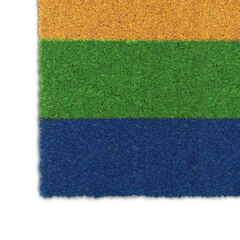 Paillasson antidérapant intérieur extérieur 75 x 45 x 1 cm en fibres de coco marron 13_0016089
