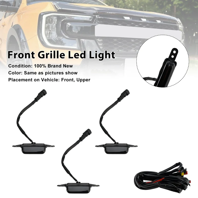 Grille Calandre LED Jaune Ford Ranger Next Gen 2023-2025