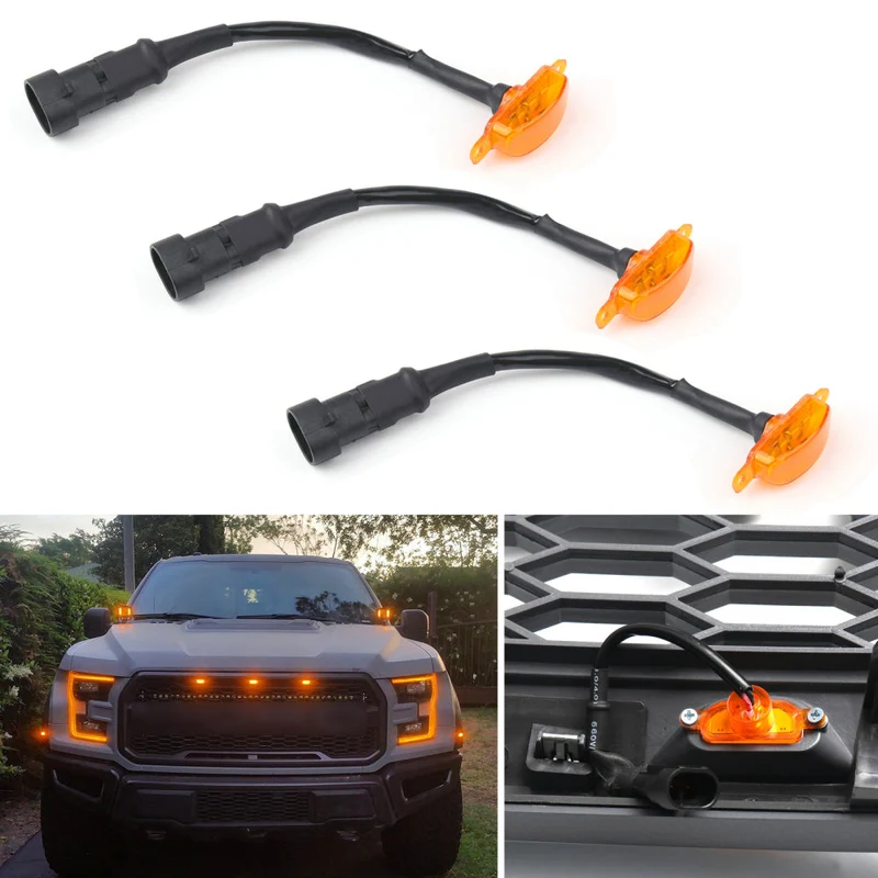 Feux LED Grille Ford F-150 2015-2019 Ambre Style Raptor