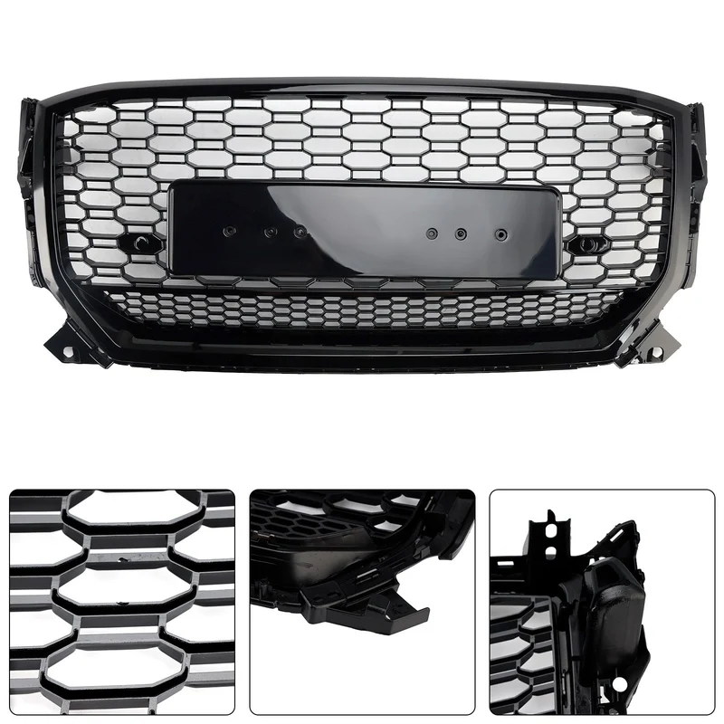 Calandre Nid d'Abeille Noir Brillant Audi Q2 2016-2020 Pré-lifting