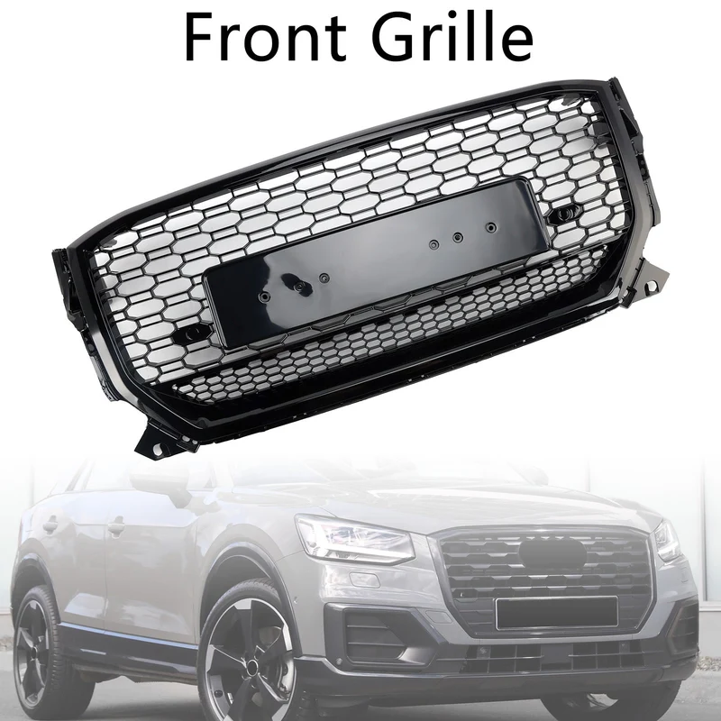 Calandre Nid d'Abeille Noir Brillant Audi Q2 2016-2020 Pré-lifting
