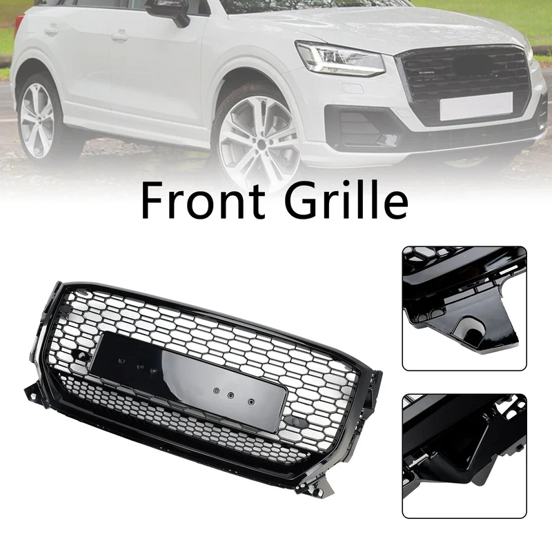 Calandre Nid d'Abeille Noir Brillant Audi Q2 2016-2020 Pré-lifting