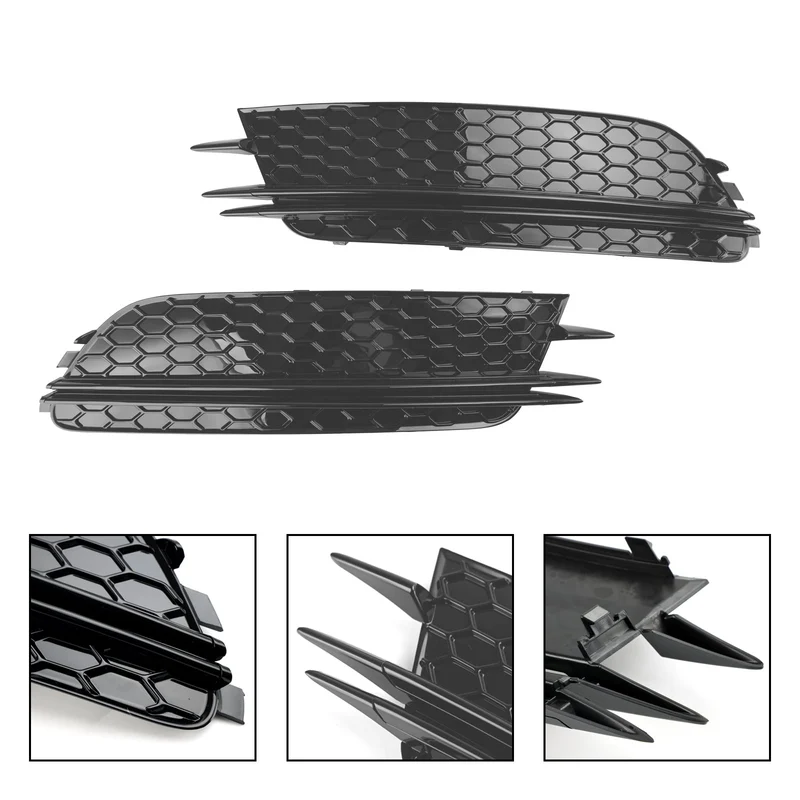 Parement Avant Bas Grille Foglight Noir Audi A6 C7 Pré-Facelift