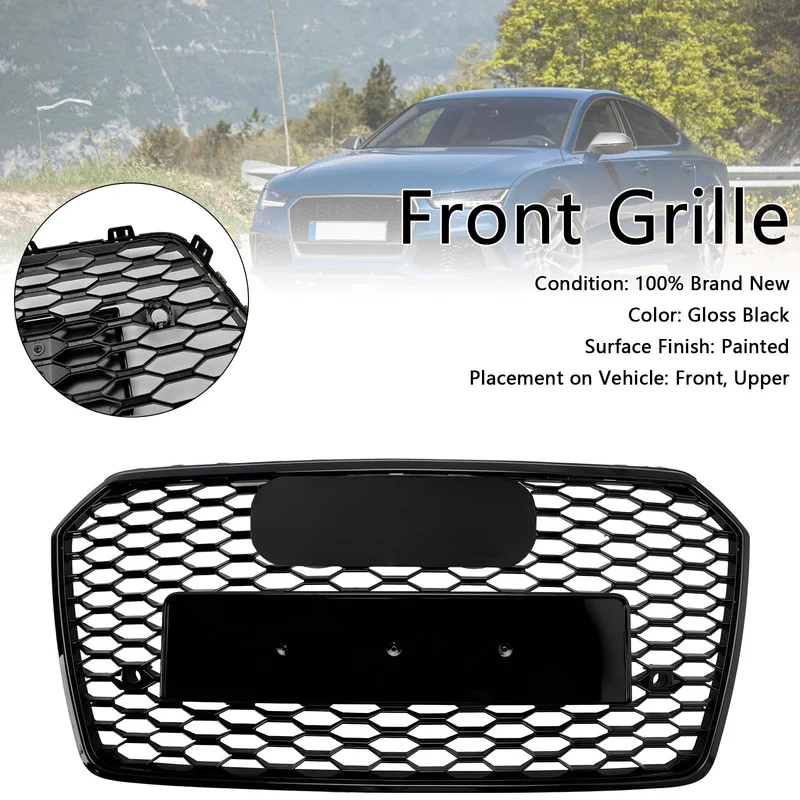 Grille RS7 Audi A7 S7 C7 Nid d'Abeille Noir