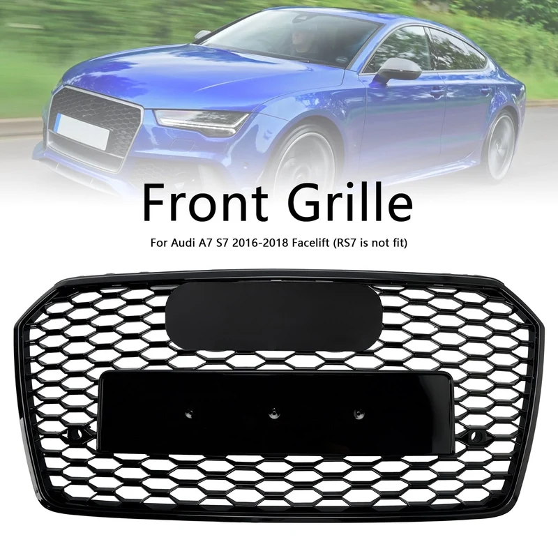 Grille RS7 Audi A7 S7 C7 Nid d'Abeille Noir