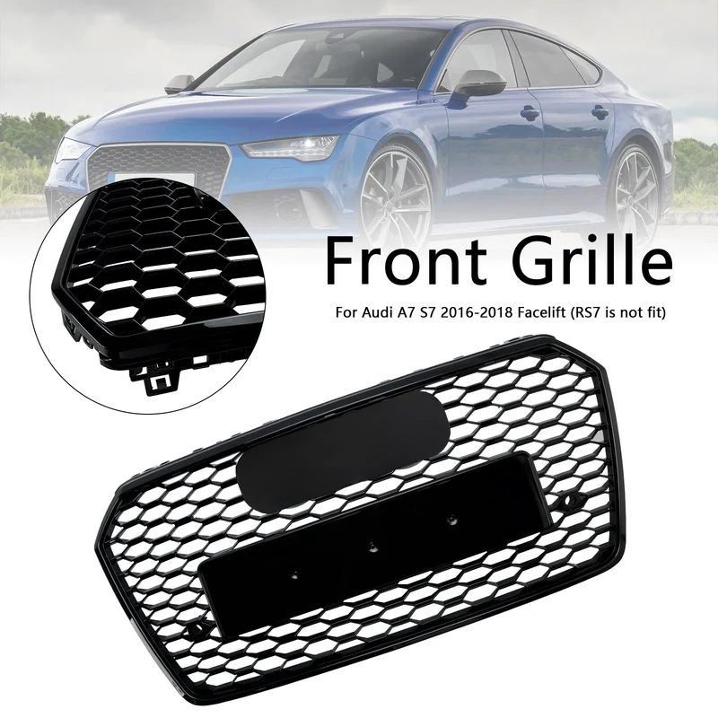 Grille RS7 Audi A7 S7 C7 Nid d'Abeille Noir