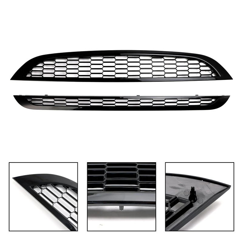 Calandre Nid d'Abeille MINI R50 R52 2002-2006 Noir 2P