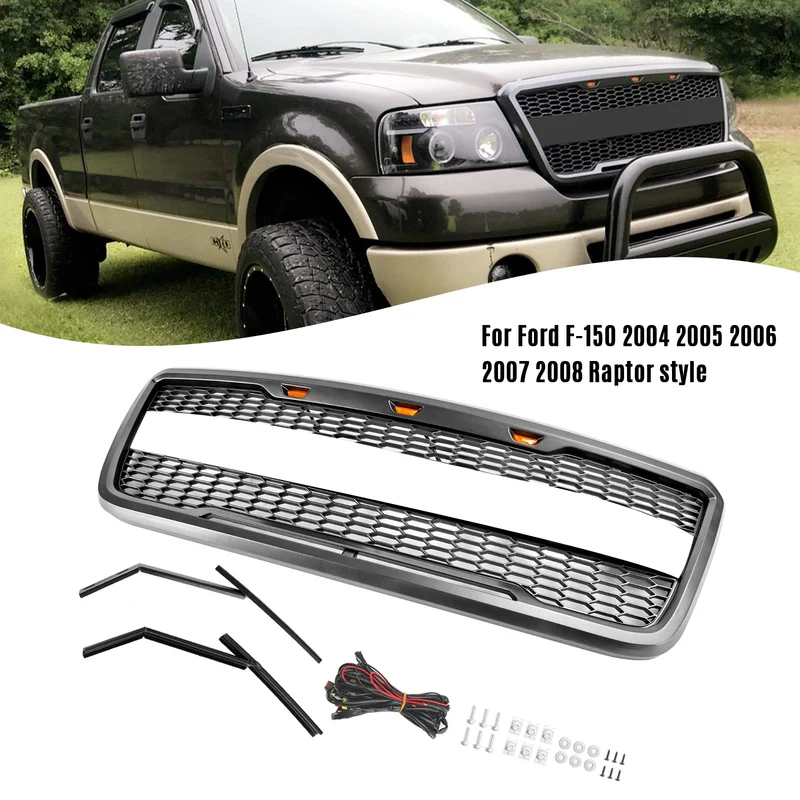 Grille Ford F-150 Raptor 2004-2008 Maille Noire LED