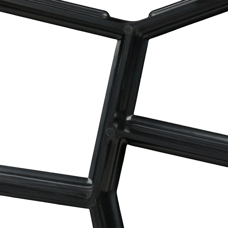 Lot de 2 moules à béton pour jardin 35 x 35 cm réutilisables forme hexagonale décoration extérieure en plastique gris 13_0011851