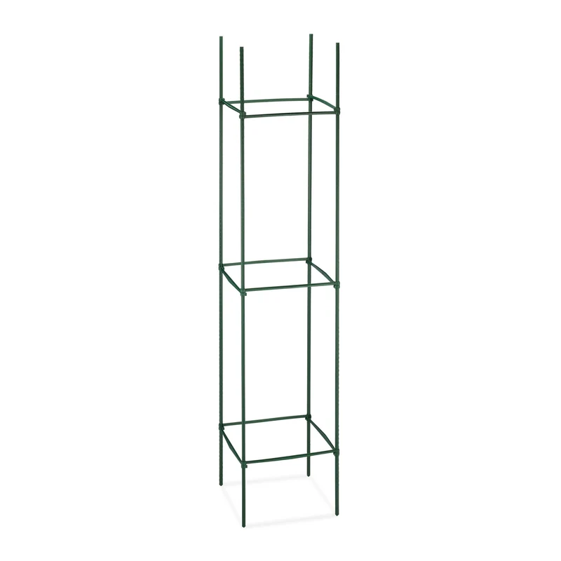 Lot de 4 treillis réglables pour plantes grimpantes jardin balcon 150 cm en métal vert 13_0011789