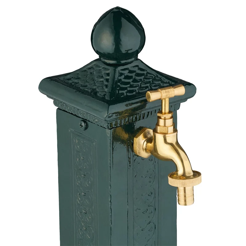 Fontaine de jardin design nostalgique décoration extérieur 47 x 14 x 18,5 cm en fonte d'aluminium blanche 13_0016812