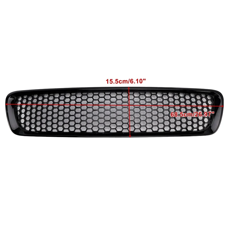 Grille Calandre Nid Abeille Noir Brillant Volvo S40 V50 2004-2007