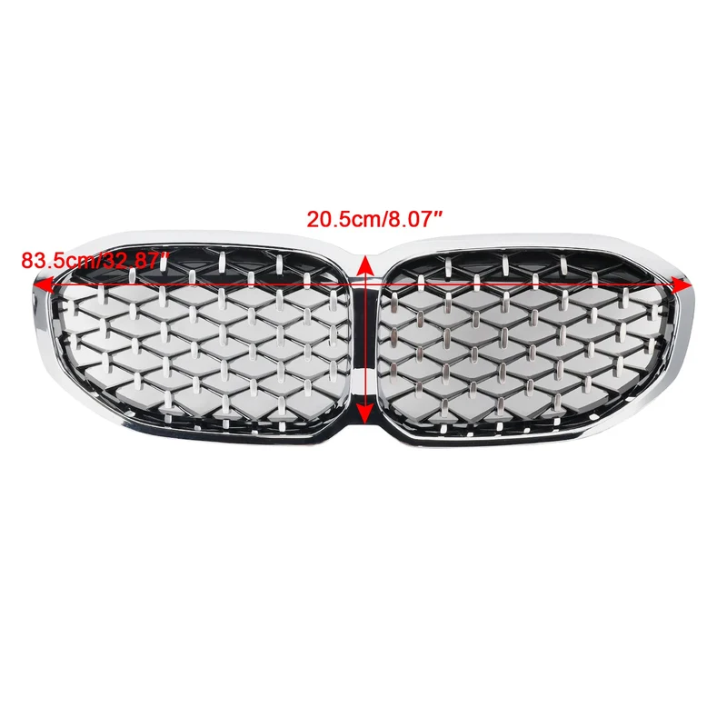 Calandre Avant BMW Série 1 F40 2019-2023 Style Diamant Argenté