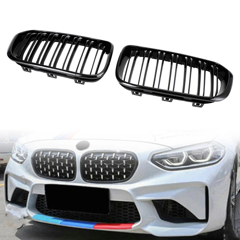 Grille Calandre Avant Double Noire Brillante BMW Série 1 F20 F21 2015-2017