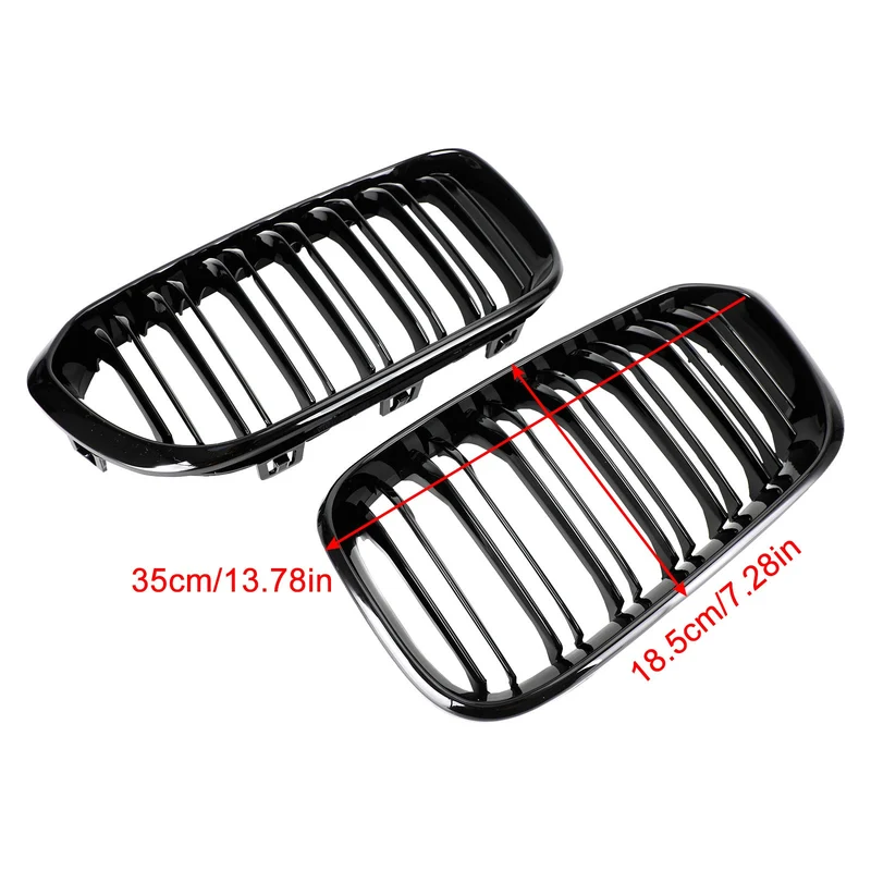 Grille Calandre Avant Double Noire Brillante BMW Série 1 F20 F21 2015-2017