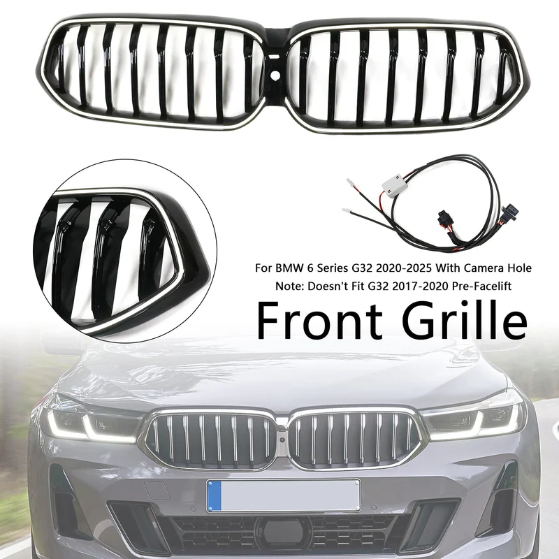 Calandre BMW Série 6 G32 Noir Brillant 2020-2025