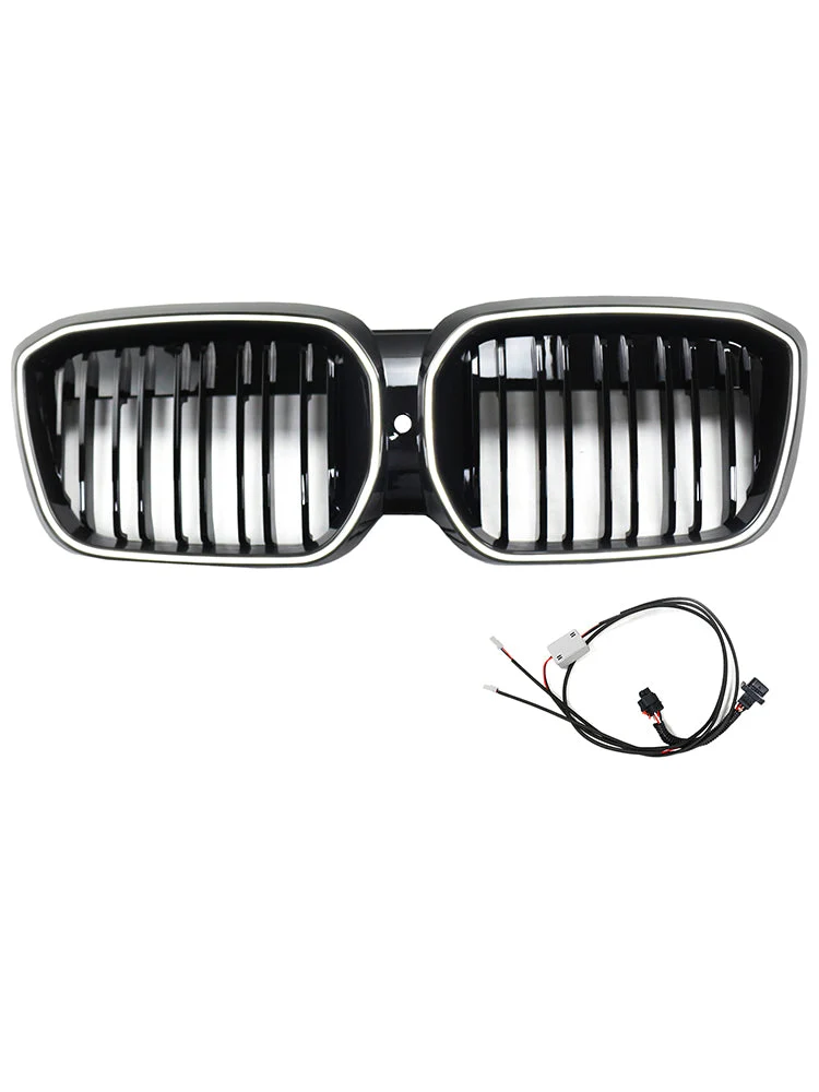 Grille BMW iX3 G08 LCI Double Lamelles Noir 2022-2024