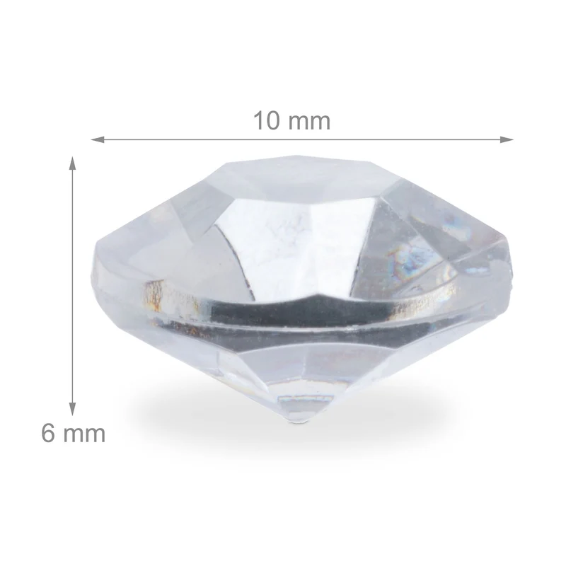 Lot de 1700 diamants décoratifs élégants pour décoration mariage anniversaire ambiance chic en plastique transparent 13_0013015