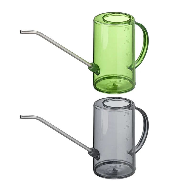 Lot de 2 arrosoirs en plastique pratiques pour intérieur balcon 1 L en plastique vert 13_0015291