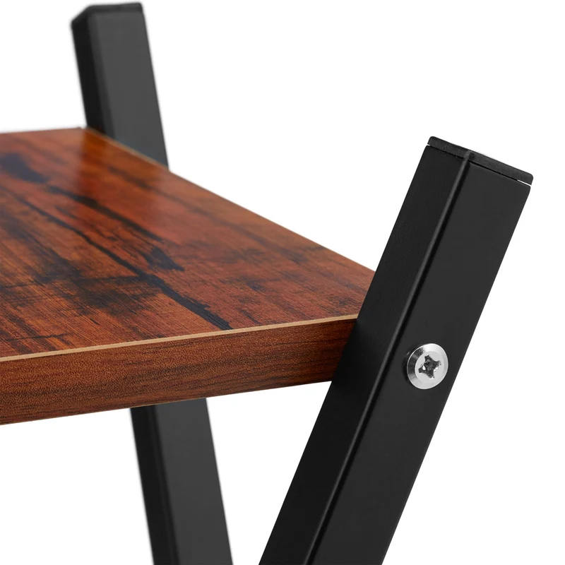 Étagère à plantes géométrique 57 x 29 x 29 cm design élégant intérieur en MDF effet bois noir 13_0010955