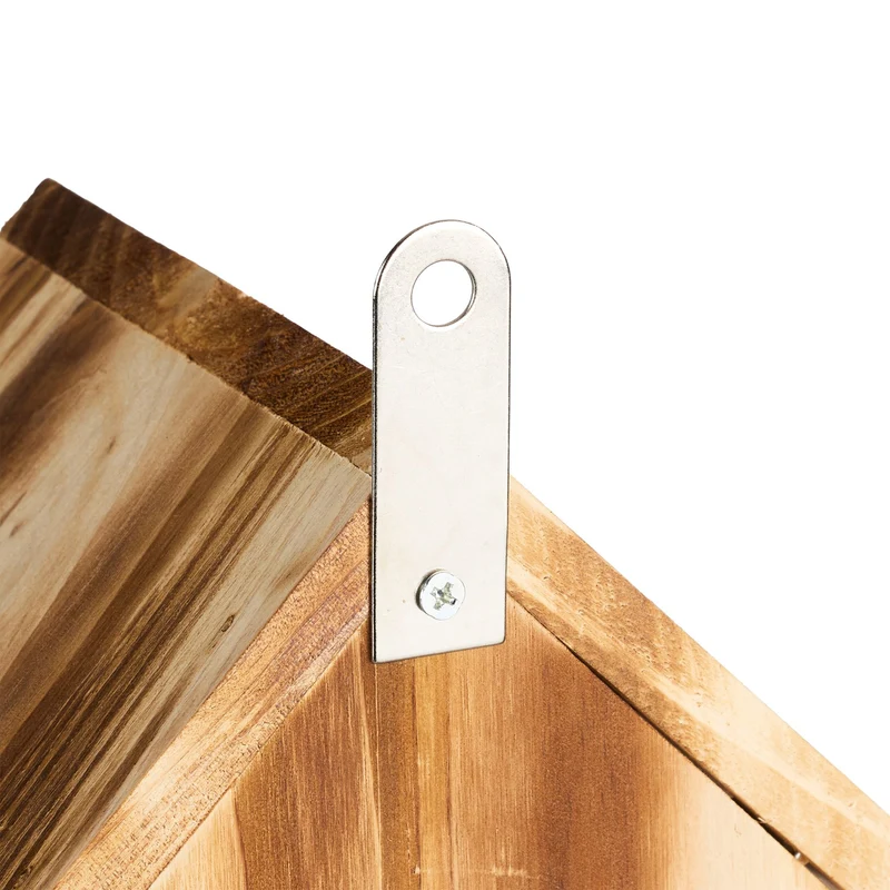 Hôtel à insectes abri suspendu jardin ouverture facile 25 x 15 x 10 cm en bois naturel 13_0015255