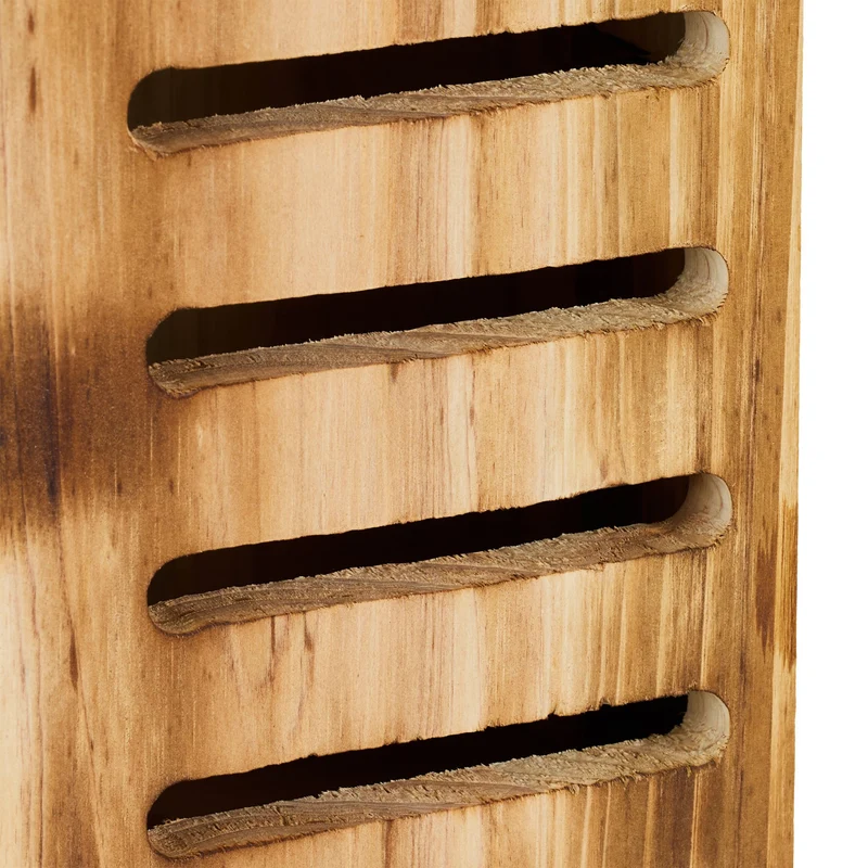 Hôtel à insectes abri suspendu jardin ouverture facile 25 x 15 x 10 cm en bois naturel 13_0015255