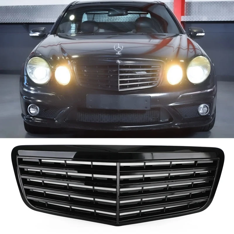 Grille AMG Mercedes W211 E350 E500 Noir Brillant 2007-2009